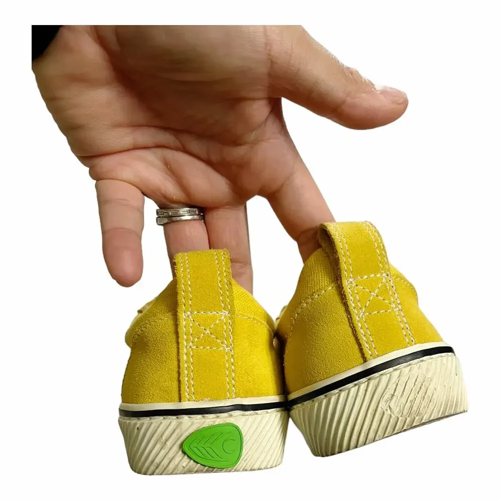 CARIUMA Yellow Sneakers OCA Low Canvas Lace Up Logo Round Toe Shoes EU 37 US 6.5 - Picture 5 of 12
